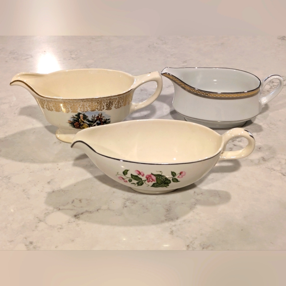 Set of 3 Creamers Dishes:  Excellent Condition No Chips Or Cracks
